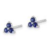 Lex & Lu 14k White Gold Created Sapphire Earrings LAL1130 - 2 - Lex & Lu