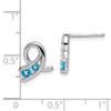 Lex & Lu 14k White Gold Blue Topaz Earrings LAL1132 - 4 - Lex & Lu