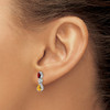 Lex & Lu 14k White Gold Garnet & Citrine and Diamond Earrings - 3 - Lex & Lu