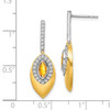 Lex & Lu 14k Two-tone Gold Citrine and Diamond Earrings - 4 - Lex & Lu