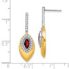 Lex & Lu 14k Two-tone Gold Garnet and Diamond Earrings - 4 - Lex & Lu