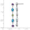 Lex & Lu 14k White Gold Amethyst, Blue Topaz & Peridot Earrings - 4 - Lex & Lu