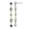 Lex & Lu 14k White Gold Garnet, Peridot & Citrine Earrings - Lex & Lu