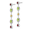 Lex & Lu 14k White Gold Garnet, Peridot & Citrine Earrings - 2 - Lex & Lu