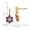 Lex & Lu 14k Yellow Gold Amethyst and Diamond Earrings LAL1180 - 4 - Lex & Lu