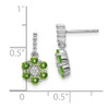 Lex & Lu 14k White Gold Peridot and Diamond Earrings LAL1189 - 4 - Lex & Lu