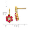 Lex & Lu 14k Yellow Gold Ruby and Diamond Earrings LAL1192 - 4 - Lex & Lu