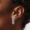 Lex & Lu 14k White Gold Ruby and Diamond Earrings LAL1206 - 3 - Lex & Lu