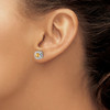 Lex & Lu 10k White Gold Cushion Citrine Earrings - 3 - Lex & Lu