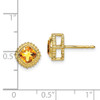 Lex & Lu 10k Yellow Gold Cushion Citrine Earrings - 4 - Lex & Lu