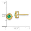 Lex & Lu 10k Yellow Gold Emerald Earrings - 4 - Lex & Lu