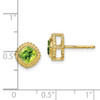 Lex & Lu 10k Yellow Gold Cushion Peridot Earrings - 4 - Lex & Lu