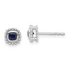 Lex & Lu 14k White Gold Sapphire Earrings LAL1252 - Lex & Lu