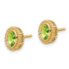 Lex & Lu 10k Yellow Gold Oval Peridot Earrings - 2 - Lex & Lu