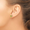 Lex & Lu 10k Yellow Gold Oval Peridot Earrings - 3 - Lex & Lu