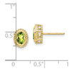 Lex & Lu 10k Yellow Gold Oval Peridot Earrings - 4 - Lex & Lu