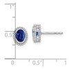 Lex & Lu 14k White Gold Sapphire Earrings LAL1278 - 4 - Lex & Lu