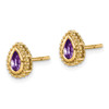 Lex & Lu 14k Yellow Gold Pear Amethyst Earrings - 2 - Lex & Lu