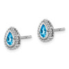 Lex & Lu 14k White Gold Pear Blue Topaz Earrings - 2 - Lex & Lu