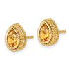 Lex & Lu 14k Yellow Gold Pear Citrine Earrings - 2 - Lex & Lu