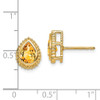 Lex & Lu 14k Yellow Gold Pear Citrine Earrings - 4 - Lex & Lu