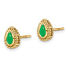 Lex & Lu 14k Yellow Gold Emerald Earrings LAL1287 - 2 - Lex & Lu