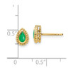 Lex & Lu 14k Yellow Gold Emerald Earrings LAL1287 - 4 - Lex & Lu