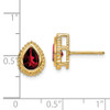 Lex & Lu 14k Yellow Gold Pear Garnet Earrings - 4 - Lex & Lu