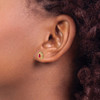 Lex & Lu 14k Yellow Gold Ruby Earrings LAL1293 - 3 - Lex & Lu