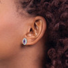 Lex & Lu 14k White Gold Marquise Amethyst Earrings - 3 - Lex & Lu