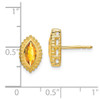 Lex & Lu 14k Yellow Gold Marquise Citrine Earrings - 2 - Lex & Lu