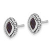 Lex & Lu 14k White Gold Sapphire Earrings LAL1310 - 2 - Lex & Lu