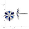 Lex & Lu 14k White Gold Sapphire and Diamond Earrings LAL1359 - 4 - Lex & Lu