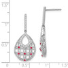 Lex & Lu 14k White Gold Ruby and Diamond Earrings LAL1389 - 4 - Lex & Lu