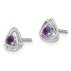 Lex & Lu 14k White Gold Amethyst Earrings LAL1394 - 2 - Lex & Lu