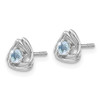 Lex & Lu 14k White Gold Blue Topaz Earrings LAL1398 - 2 - Lex & Lu