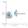 Lex & Lu 14k White Gold Blue Topaz Earrings LAL1398 - 4 - Lex & Lu