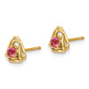 Lex & Lu 14k Yellow Gold Pink Tourmaline Earrings - 2 - Lex & Lu