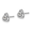 Lex & Lu 14k White Gold White Topaz Earrings - 2 - Lex & Lu