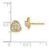 Lex & Lu 14k Yellow Gold White Topaz Earrings - 4 - Lex & Lu