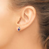 Lex & Lu 10k White Gold Amethyst and Diamond Earrings LAL1418 - 3 - Lex & Lu