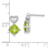 Lex & Lu 14k White Gold Peridot and Diamond Earrings LAL1440 - 4 - Lex & Lu