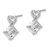 Lex & Lu 14k White Gold White Topaz and Diamond Earrings LAL1441 - 2 - Lex & Lu