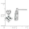 Lex & Lu 14k White Gold White Topaz and Diamond Earrings LAL1441 - 4 - Lex & Lu