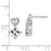 Lex & Lu 14k White Gold White Topaz and Diamond Earrings LAL1441 - 4 - Lex & Lu