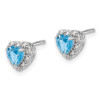 Lex & Lu Sterling Silver Blue Topaz and Diamond Earrings LAL1444 - 2 - Lex & Lu