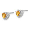 Lex & Lu Sterling Silver Citrine and Diamond Earrings LAL1447 - 2 - Lex & Lu