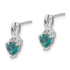 Lex & Lu Sterling Silver Created Alexandrite and Diamond Earrings LAL1457 - 2 - Lex & Lu