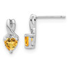 Lex & Lu Sterling Silver Citrine and Diamond Earrings LAL1459 - Lex & Lu