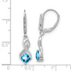 Lex & Lu Sterling Silver Blue Topaz and Diamond Earrings LAL1468 - 4 - Lex & Lu